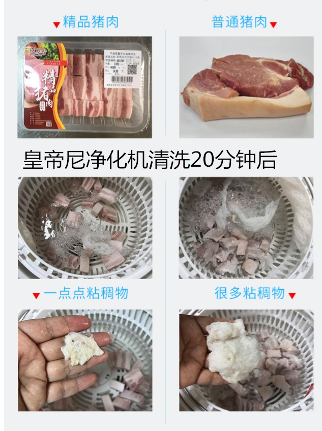 食品净化器使用前后对比